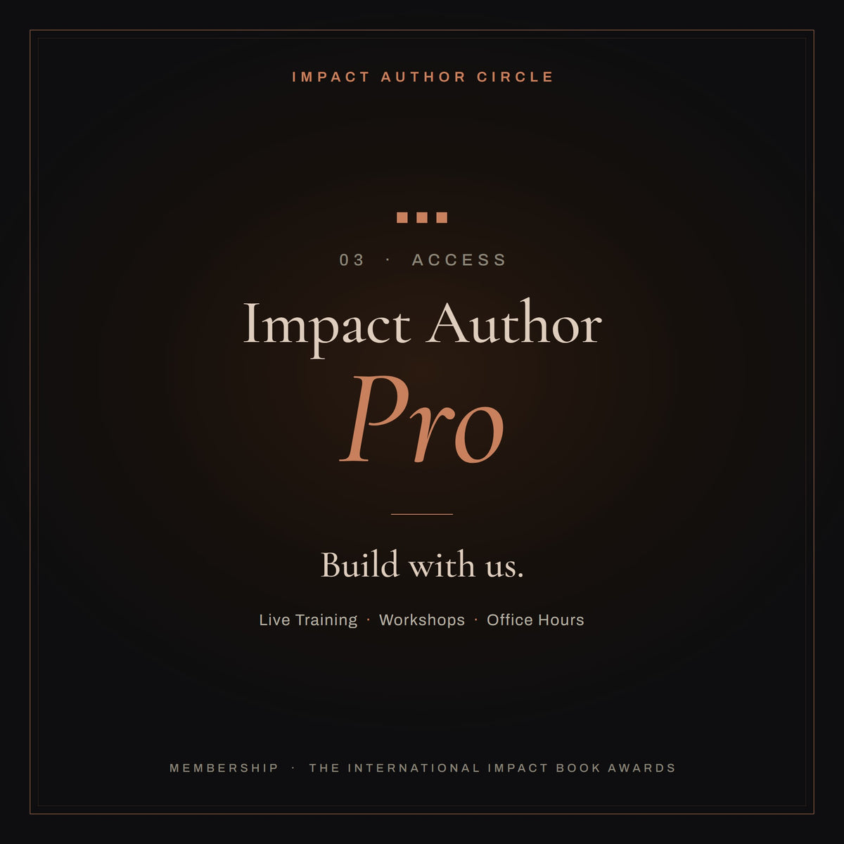 Impact Author Pro membership from The International Impact Book Awards: Build with us