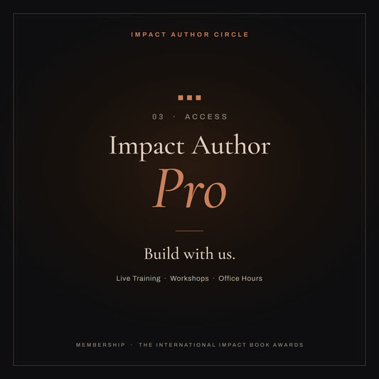 Impact Author Pro membership from The International Impact Book Awards: Build with us